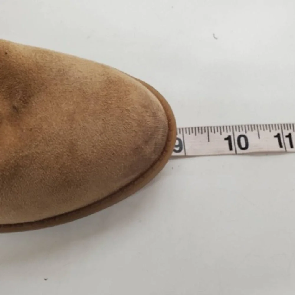 Not Rated Womens Ankle Boots Booties Brown Stacked Heels Side Zip Cutout 6.5